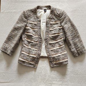 White House Black Market Cropped Tweed Jacket